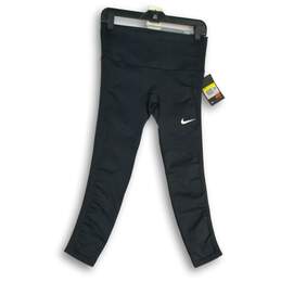 NWT Nike Womens Black Epic Lux Tight Fit Pull-On Cropped Leggings Size Small