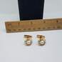 18k Gold FW Pearl Women's Cuff Links 8.1g image number 6