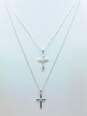 Kathy Bransfield & Artisan 925 & Brass Let Go & Let God Heart & Cross Religious Pendant Necklaces 13.2g image number 2