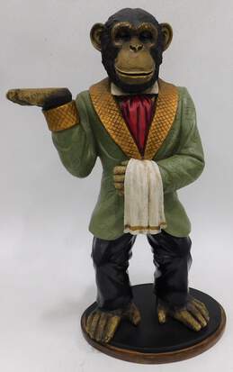 Bombay Winston The Host Butler Monkey Chimpanzee Statue - Missing Tray