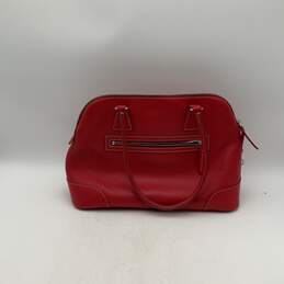 Dooney & Bourke Womens Red Leather Bottom Studs Zipper Satchel Bag Purse alternative image