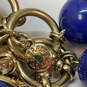 Designer J. Crew Gold-Tone Blue Ball Charm Fashionable Chain Bracelet image number 4