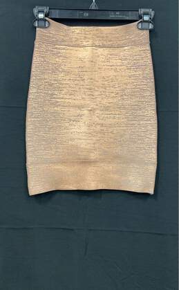 NWT BCBGMAXAZRIA Womens Rose Gold Heather Printed Pull On Bandage Skirt Size XS alternative image