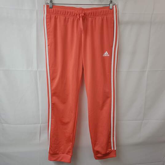 Adidas Pink Track Pants Slim Fit Full-Length Women's Large NWT image number 1