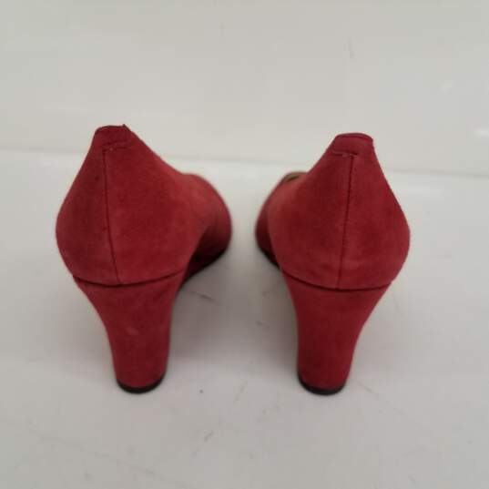 Marc Fisher Calea Red Suede Wedges Size 7M image number 3