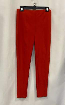 NWT Veronica Beard Womens Red Flat Front Skinny Leg Pull-On Dress Pants Size 6