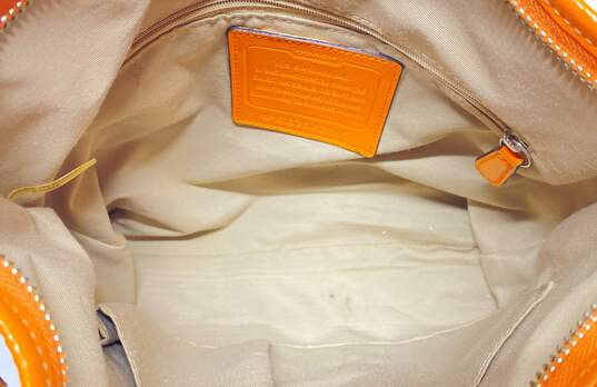 COACH F21905 Khaki Orange Stripe Signature Canvas Crossbody Bag image number 5