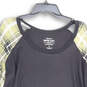 NWT Womens Black Green Plaid Long Sleeve Crew Neck Pullover T-Shirt Size 2 image number 3
