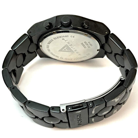 Designer Fossil Arkitekt FS-4236 Chronograph Blue Dial Analog Wristwatch image number 3