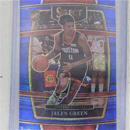 2021-22 Jalen Green Panini Select Rookie Blue Shimmer Prizm Houston Rockets alternative image