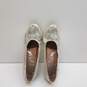 Adore Silver Metallic Ballroom Dance Heels Shoes Size 8 M image number 6