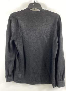 Karl Lagerfeld Womens Gray Long Sleeve Split Neck Pullover Blouse Top Size Small alternative image