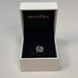 Designer Pandora 925 ALE Sterling Silver Purple Bow Beaded Charm w/ Box
