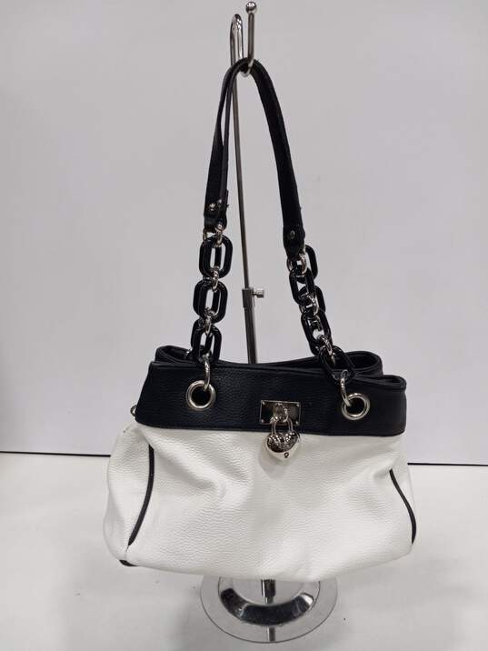 LuLu Guinness White & Black Leather Purse image number 1