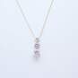 10k Yellow Gold Graduated CZ Pendant Necklace 1.4g image number 2