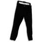 NWT Womens Black Side Lace Flat Front Skinny Leg Cropped Pants Size 10 image number 1