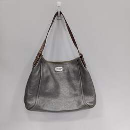 Women's Kate Spade Metallic Silver Tone with Copper Tone Strap Pebbled Leather Hobo Shoulder Bag