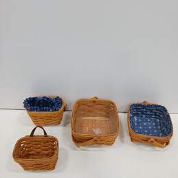 4PC Longaberger Assorted Basket Bundle