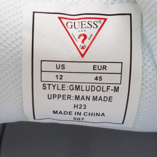 GUESS GMLudolf White Black Lace Up Sneakers Men's Size 12 M image number 6
