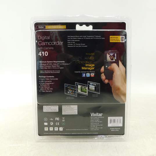 Vivitar DVR410 Black Digital Camcorder W/ Camera New/Sealed image number 3