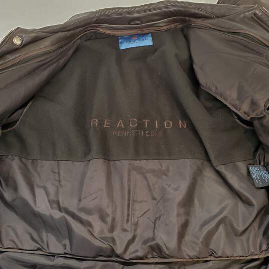 Reaction Kenneth Cole Brown Thermolite Plus Faux Leather Jacket Size 2XL image number 5