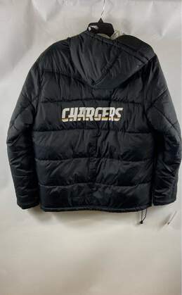 NFL Pro Line Mens Black San Diego Chargers Hooded Full Zip Puffer Jacket Size M alternative image