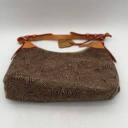 Dooney And Bourke Womens Hobo Handbag Inner Pocket Zipper Brown Beige