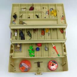 Vintage Plano Tackle Box With Lures & More