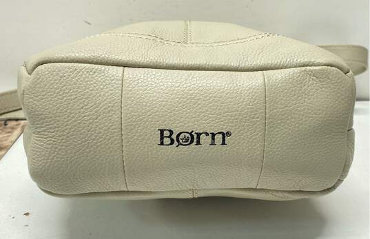 Born Leather Zip Top Pocket Crossbody Cream image number 4