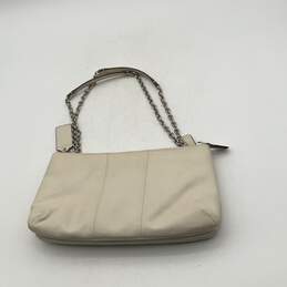 Coach Womens Kristin Willow 16818 Crossbody Bag Purse White Silver Leather