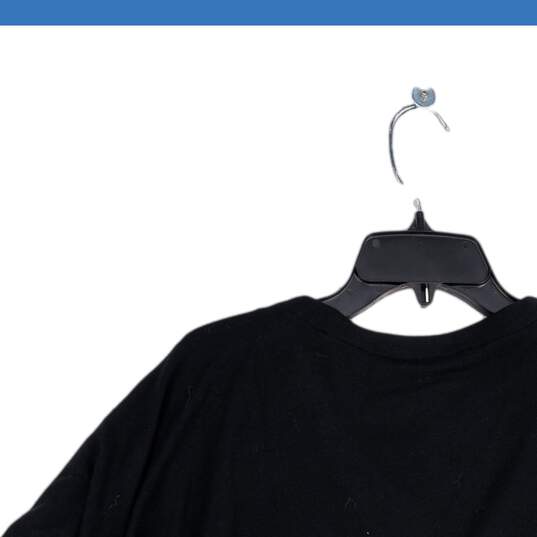 NWT Soft Surroundings Womens Black V-Neck Long Sleeve Tunic Sweater Size Large image number 3
