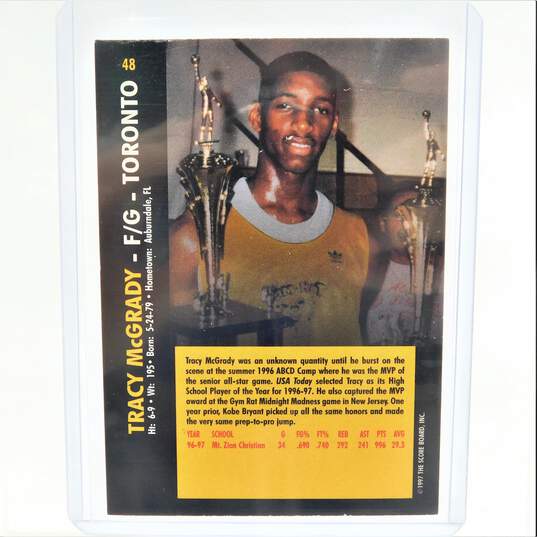 1997 HOF Tracy McGrady Score Board Rookies Toronto Raptors image number 3