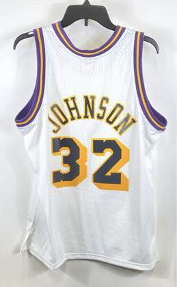 Mitchell & Ness Men White LA Lakers Magic Johnson #32 Jersey L alternative image