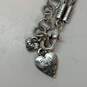 Designer Brighton Silver-Tone Chain Double Strand Heart Pendant Necklace image number 4