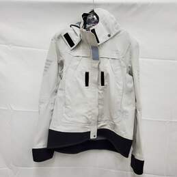Victorinox WM's White Nylon Hooded Snow Jacket Size MM