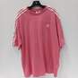 Adidas Women's Pink/White Rose Tone Oversized Tee Size L NWT image number 1