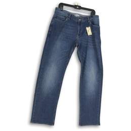 NWT Peter Millar Mens Straight Jeans Medium Wash 5-Pocket Design Blue Size 34