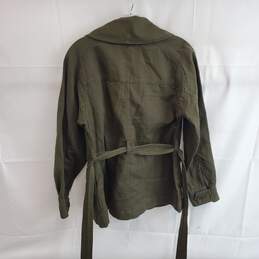 Banana Republic Essential Cargo Camo Green Button Up Belted Jacket NWT Size XS alternative image