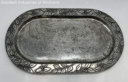 Wilton Pewter Botanica Leaves Oval Serving Platter