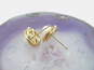 14K Yellow Gold Pearl Stud Earrings 1.2g image number 2