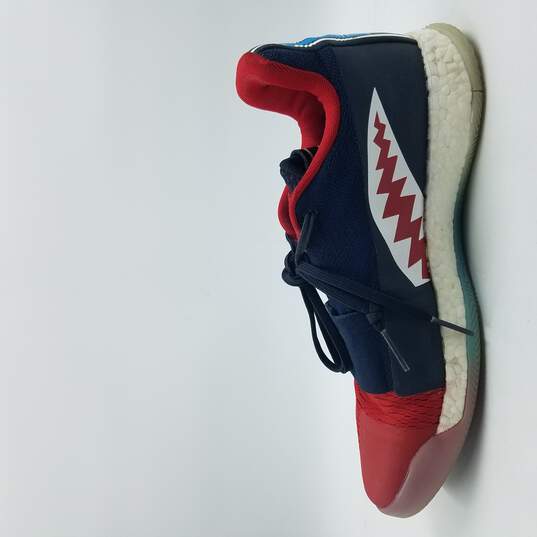 adidas Harden Vol. 3 Sneaker Men's Sz 10 Navy/Red image number 2