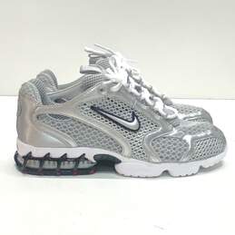 Nike Air Zoom Spiridon Caged 2 Metallic Silver Athletic Shoes Men's Size 9