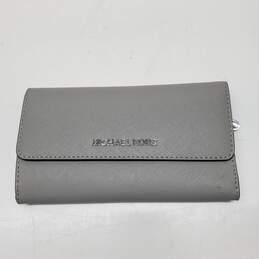 Michael Kors Tri-Fold Gray Leather Wallet