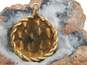14K Yellow Gold Scorpio Zodiac Medallion Pendant Charm 2.9g image number 3