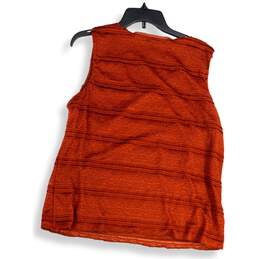 Coldwater Creek Womens Red Striped V-Neck Sleeveless Tank Top Size 1X (18) alternative image