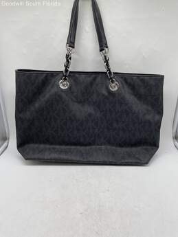 Michael Kors Womens Black Silver Handbag