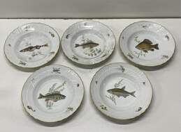 Lot of 5 Fish Soup Bowls Richard Ginori Italian Porcelain "Quenelle" Pattern