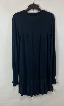 Free People Womens Black Long Sleeve Ruffled Round Neck Mini Dress Size Medium alternative image