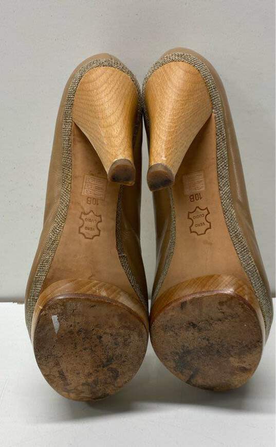 Charles David Tan Leather Platform Pump Heels Shoes Size 10 B image number 6