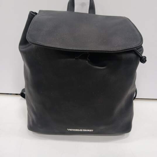 Victoria's Secret Black Leather Backpack image number 1